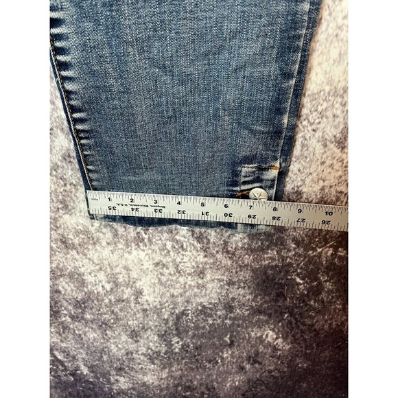 Rods.com Jeans Women 9/10 x 34 Blue Distressed Western Rodeo Embroidered Studded - Picture 8 of 13